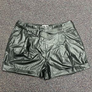 Size 18W Elizabeth and James Faux Leather Shorts